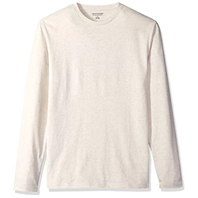 Image of Amazon Essentials Men&#039;s Slim Fit Long Sleeve T Shirt, Oatmeal Heather, S