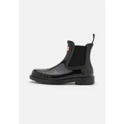 Image of Hunter Commando Gloss Womens Wellies Black 8 UK