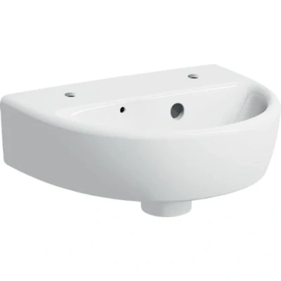 Image of Geberit Selnova Hand Rinse Basin 2 Taphole White 360mm X 290mm 501.407.00.7