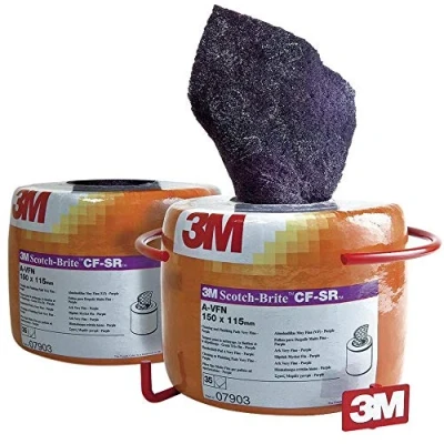 Image of Scotch BriteTM Clean &amp; Finish Pre Cut Roll CF SR Purple 115mm x 150mm AVFN
