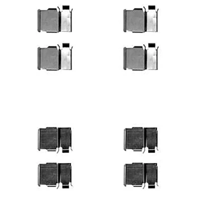 Image of 0494860010 Accessory Kit, disc brake pads HELLA 8DZ 355 204 421 MITSUBISHI: PAJERO 4, TOYOTA: Land Cruiser Amazon