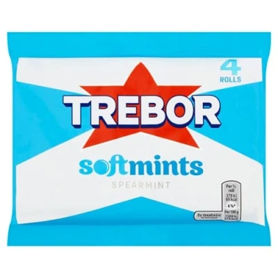 Image of Trebor Softmints Spearmint Mints Multipack, Chewy Centre, Crunchy Shell, 18 x 179.6g