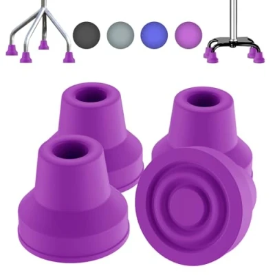 Image of supregear Walking Stick Rubber Ferrules (4 Pack) 13mm Replacement Feet for Cane Accessories and Standing Women, Men, Seniors, Elderly