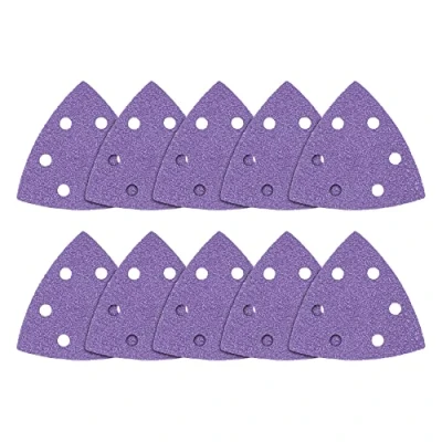 Image of Trend Zirconium 93mm Delta 60 Grit Abrasive Sanding Sheets, AB/OSC/60Z, Pack of 10