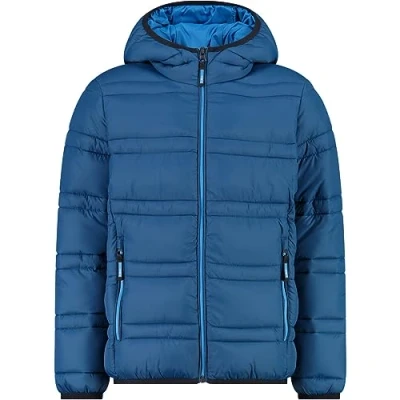 Image of CMP Kid Jacket Fix Hood, Petrol, 140