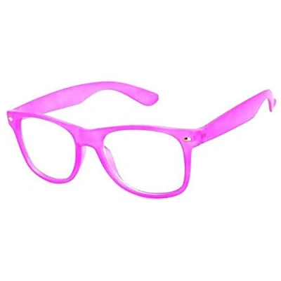 Image of Boolavard Kids Nerd Glasses Clear Lens Geek Fake Eyeglasses for Girls Boys Eyewear Age 4 12 (Baby Pink)