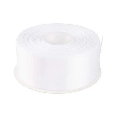 Image of AVANAVA 50mm Wide Double Face Satin Ribbon 45 Meters (029 White)