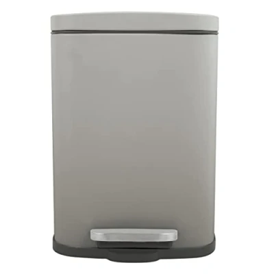 Image of Spirella Akira Collection Pedal Bin 21.4 x 17.6 30 cm (5 Litres), Steel, Beige,