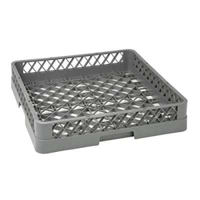 Image of Vogue Open Cup Dishwasher Rack, Grey, Dimensions: 100(H)x500(W)x500(D) mm, Any Commercial Washer Compatible Check Dimensions, Bottom for Quick Drying, &amp; Home Use, K908