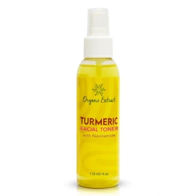 Image of Organic Extract Turmeric Facial Toner 4 fl oz / 118 ml Skin Brightening Face Toner, Gently Removes Impurities Exfoliating, Hydrating with Niacinamide, Glycerin, Aloe Vera