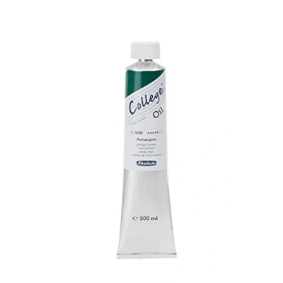 Image of Schmincke College® Oil, Phthalo green in 200 ml tube, 31500015, artists&#039; oil colours, proven pigments and natural vegetable oils, good lightfastness