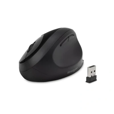 Image of Kensington Wireless Ergonomic Mouse Pro Fit Ergo Dual For Laptop / Desktop PC Gaming, with 2.4G USB or Bluetooth Connection, 3 DPI Settings &amp; 5 Buttons Black (K75404EU)