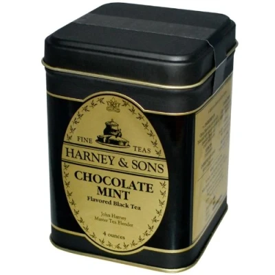 Image of Harney &amp; Sons Sons, Chocolate Mint flavoured Black Tea, 4 oz 2.8 x 3.8 inches