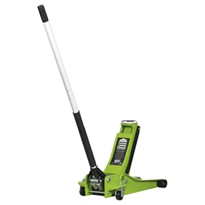 Image of Sealey Trolley Jack 2.25 Tonne Low Profile Rocket Lift Hi Vis Green