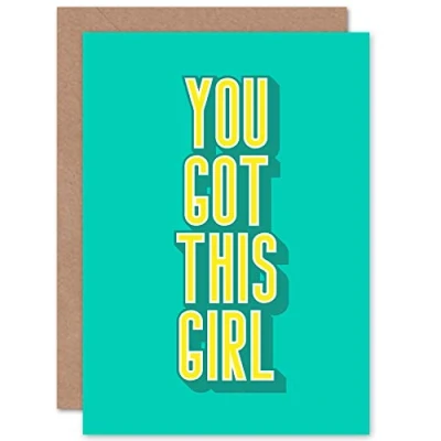 Image of Wee Blue Coo Bright Motivation You Got This Girl Greetings Card