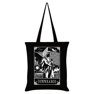 Image of Deadly Tarot Temperance Tote Bag Black 38x42cm