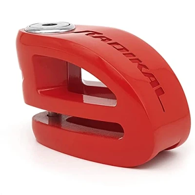 Image of RADIKAL RK306R Motorcycle Disk Lock, Dual Bridge Lightweight Plus Deterrent Design, Easy Click Anti Pick Waterproof, Universal Theft Wheel Brake Lock for Moto Scooter Electric Bike