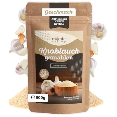 Image of Garlic powder Monte Nativo (500 g) Fine for cooking Aromatic, pure and gently dried spice without additives (Allium Sativum)