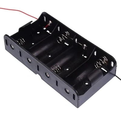 Image of D x 4 Open Style Battery Holder Case With Flying Leads