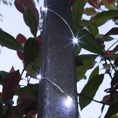 Image of GardenKraft 2pk 200 Micro Solar LED String Light Bright White
