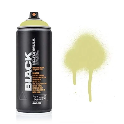 Image of Montana Black Spray Paint, Matt Finish, 400ml Can, Colour: BLK6710 Pear Green