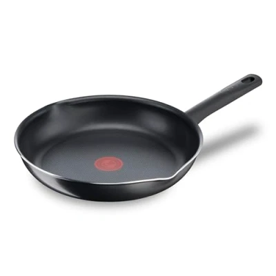Image of Tefal Day By ON B56406 Frying Pan, 28 cm, Deep Form, Gas, Electric and Ceramic Hobs, Effortless Cleaning, High Performance, Non Stick Coating, Spout, Thermal Signal, Black