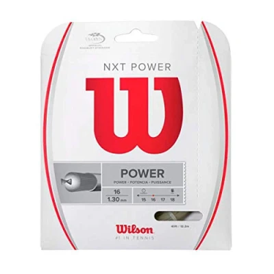 Image of Wilson Unisex Tennis Racket NXT Power 16 String Transparent Natural, Transparent/Natural, 12.2 m UK