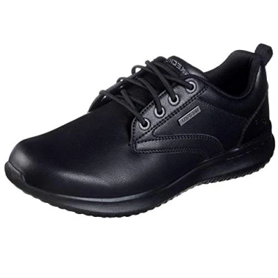 Image of Skechers Men&#039;s Delson Antigo Oxfords, Black BLK, 8 UK