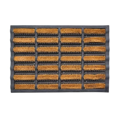 Image of EHC Heavy Duty Door Mat Indoor/Outdoor Coir Weather Resistant Eco friendly Entrance 40 cm x 60