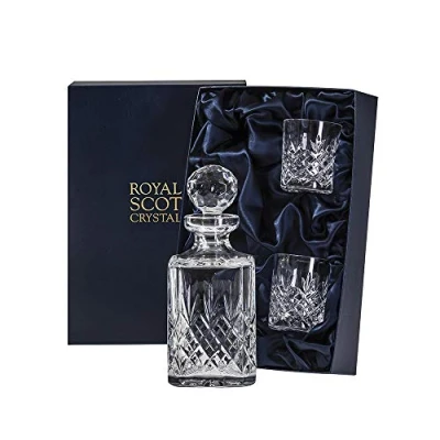 Image of Royal Scot Crystal Edinburgh Decanter and Tumblers Set