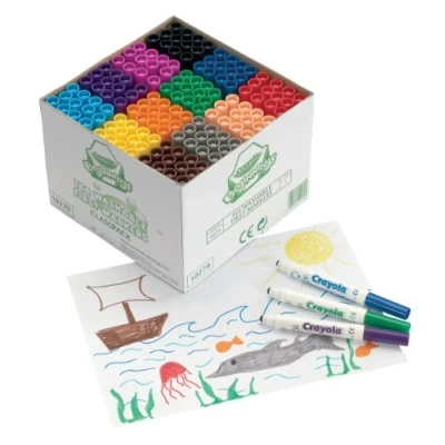 Image of CRAYOLA MyFirst Washable Markers Assorted Colours (Pack of 144) Perfect for School Classrooms
