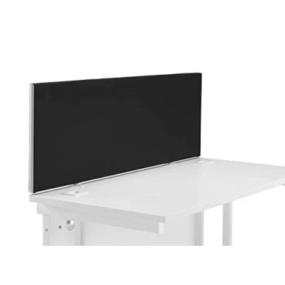 Image of Office Hippo Upholstered Desktop Screen, Black, 1400 x 3 40 cm