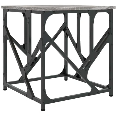 Image of vidaXL Coffee Table Grey Sonoma 45x45x47.5 cm Engineered Wood