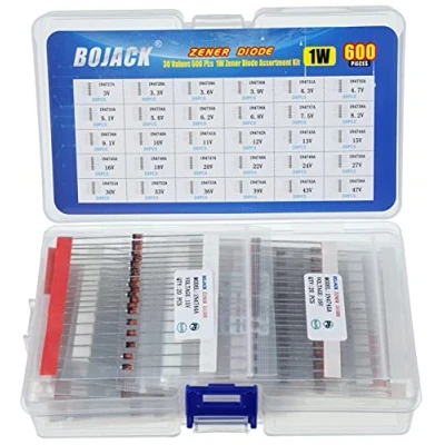 Image of BOJACK 30 Values 600 pcs 1W Zener Diodes Assortment Kit