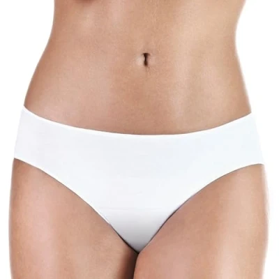 Image of PROTECHDRY Washable Urinary Incontinence Bikini Underwear for Women, with Front Absorbent Area (White, Large)