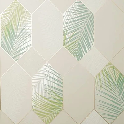 Image of Fine Decor UK Miami 2021 Tropical GEO Natural/Green