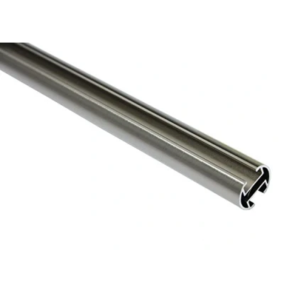 Image of Gardinia Curtain Rail Ø 20 mm 160, Metal, Stainless Steel Finish, 160 cm