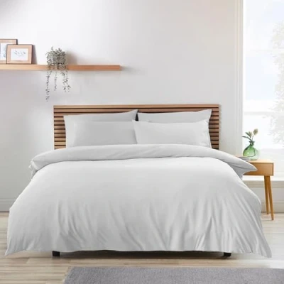 Image of Catherine Lansfield So Soft Easy Iron Double Duvet Cover Set White