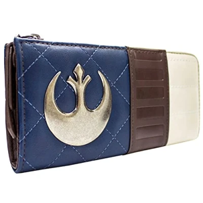 Image of Star Wars Captain Han Solo Suit Up Rebel Emblem Purse Clutch Coin Pocket &amp; Card Holder, Blue