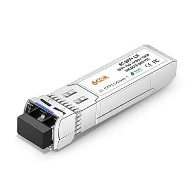 Image of 6COMGIGA 10GBase LR SFP+ Module Transceiver, 10G Duplex LC Single Mode SFP for Intel E10GSFPLR, Mellanox, Netgear, Ubiquiti, and Other Open Switches (DDM, 1310nm, 10km)