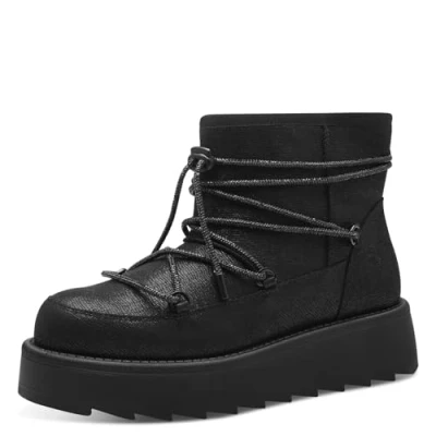 Image of Tamaris Platform ankle boots, Women&#039;s, Size: 5.5, Black Textile