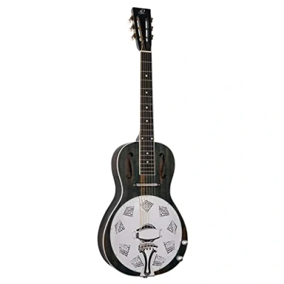 Image of Ortega Guitars Vintage Resonator Guitar Americana Series Electro Acoustic with Lipstick Pickup Mahogany Wood Distressed Satin Finish (RRG30E DD)