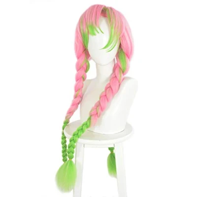 Image of HIROAKIYA Mitsuri Kanroji Wig, Demon Slayer Kimetsu no Yaiba Cosplay Wig with Cap