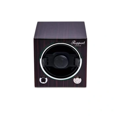 Image of Rapport London, EVO MKIII Automatic Watch Winder for 1 Watch. Compact, Premium Prestige Watches Est London 1898, Macassar