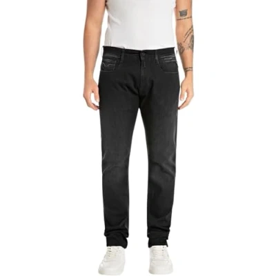 Image of Replay Rocco Pants Relaxed fit jeans, Men&#039;s, Size: 32x32, Black delavè