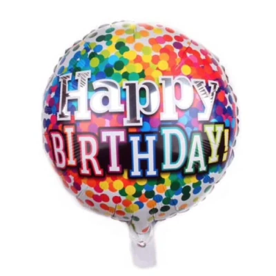 Image of Colour Dots Birthday Foil Balloon, 45cm (2 pack)