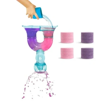 Image of Munchkin ColourMix Lab STEM Learning Toddler Bath Toy, Includes 12 Colour Tablets, Blue
