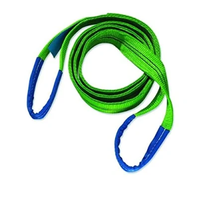 Image of Braun 20022HB Lifting Strap 2000 kg Load Capacity 2 m Length with Reinforced End Loops Green