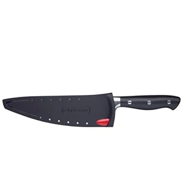 Image of MasterClass Chef Knife with Sharpener Sheath EdgeKeeper, Stainless Steel, 20 cm ( 8&quot;), Black