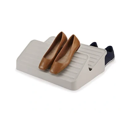 Image of Joseph Shoe In 2 Tier Space saving Rack Organiser, holds up to 6 pairs, Large Ecru